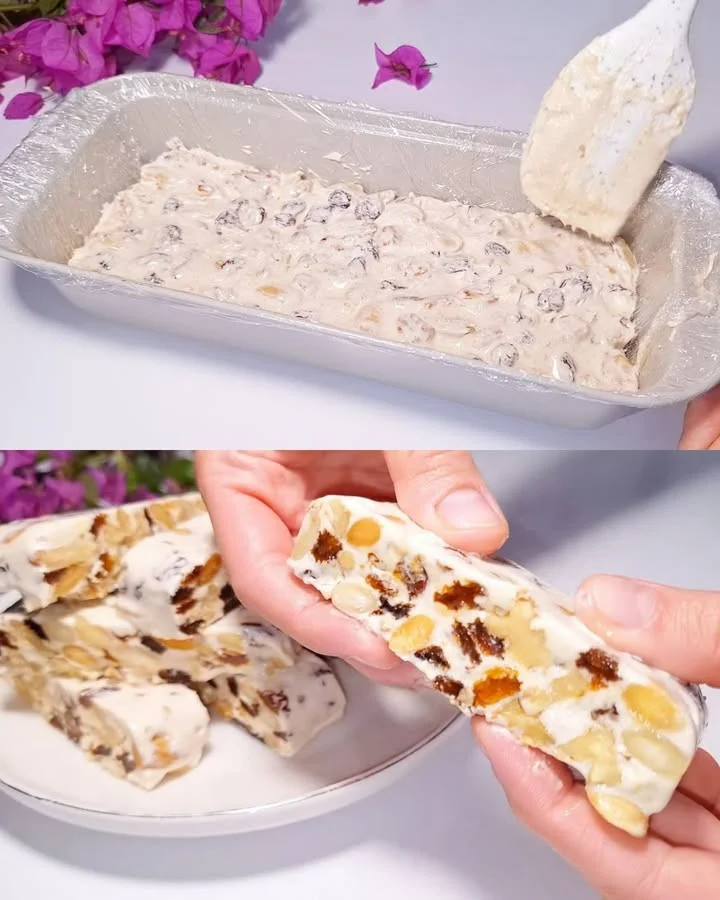 Delicious no-bake nougat desserts ready to serve on a plate